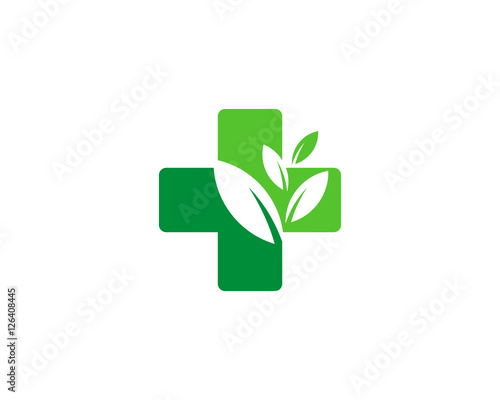 Herbal Medical Logo Design Element
