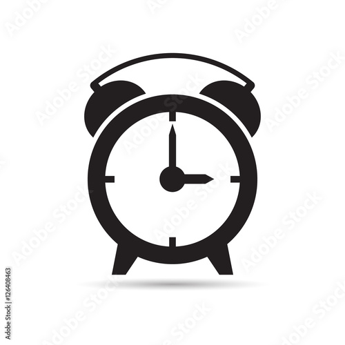 Векторная иллюстрация иконка простой символ плоский для веб alarm clock будильник