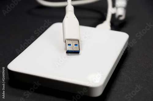 Eine externe USB Festplatte photo