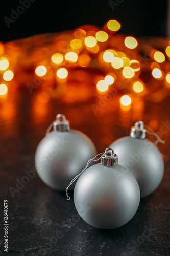 Christmas balls. New year concept. Design for cards