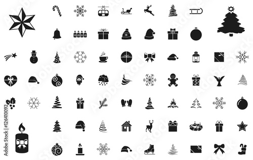 Großes Weihnachts-Iconset / Schwarz (Icons)