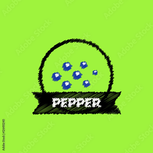 flat vector icon design collection Kitchenware seasoning pepper