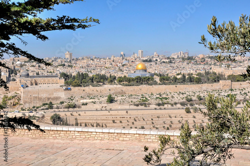 Blick vom Ölberg auf die Stadt Jerusalem 