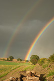 Double Rainbow by a Farm Road