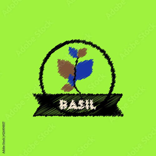flat vector icon design collection Kitchenware seasoning basil