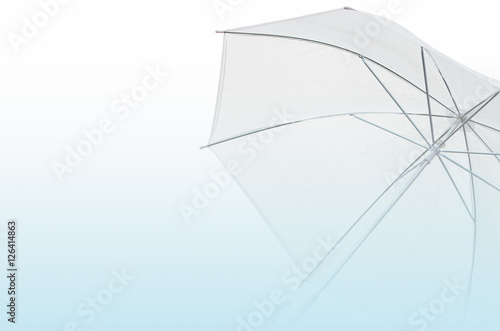 Raindrop on white umbrella