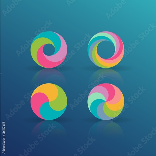 rainbow circles set