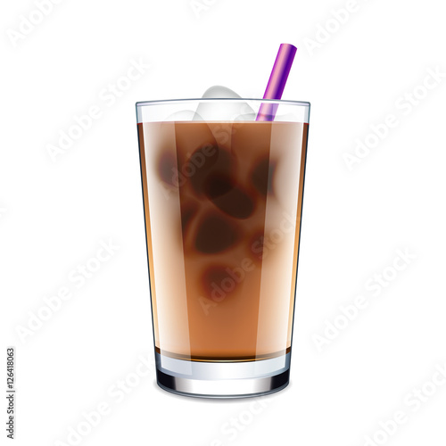 Ice coffee isolated on white vector