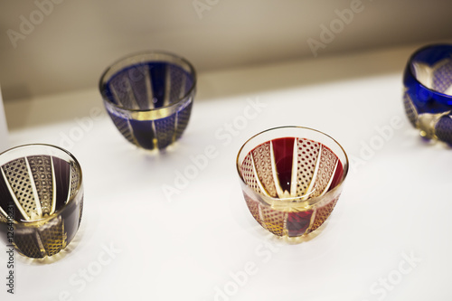 Shop selling Edo Kiriko cut glass in Tokyo, Japan. photo