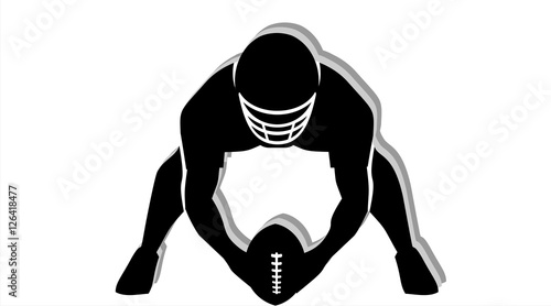American football player silhouette