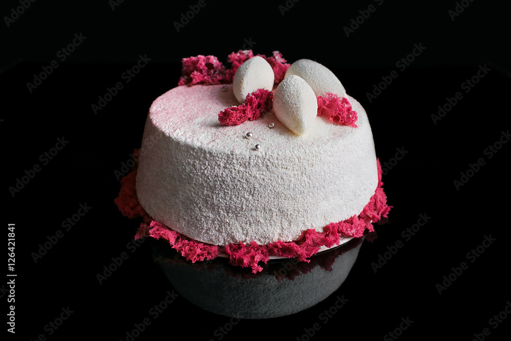 Beautiful tasty cake on the table close-up Beautiful tasty cake on the table close-up