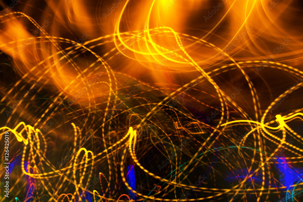 Fototapeta premium Traffic light paint with long exposure