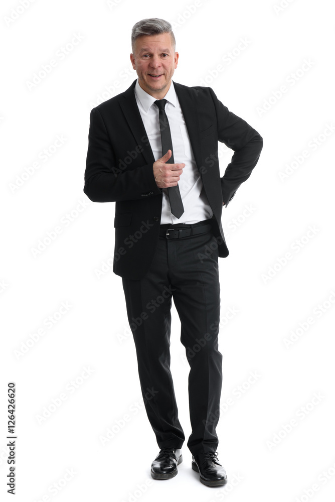 Senior businessman full length isolated Senior businessman full length isolated