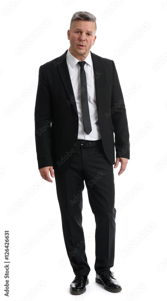 Senior businessman full length isolated Senior businessman full length isolated