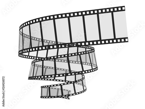 3d Film Strip. Image with clipping path