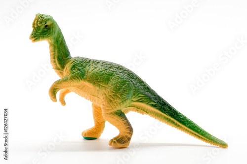 Pachycephalosaurus dinosaur toy model on white background