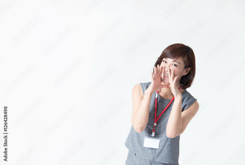 OLポートレート・ミドル女性(白バック)