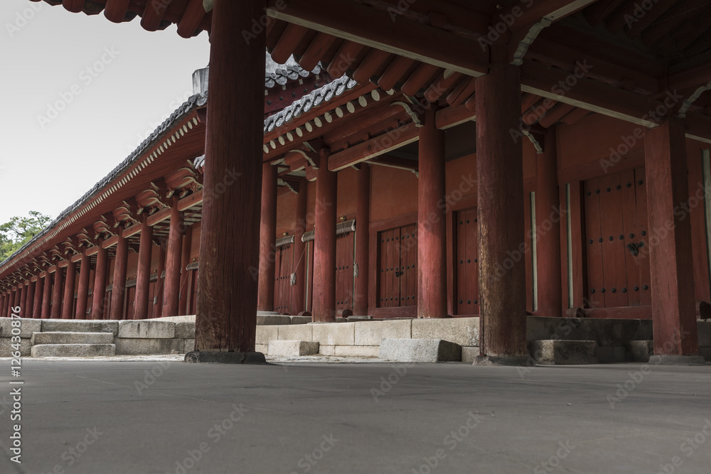 Jeongjeon - the main hall of the Jongmyo Shrine in Seoul, South Korea