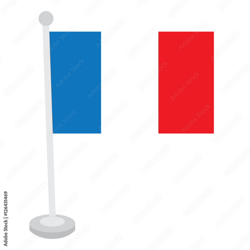 Fototapeta premium Isolated French flag
