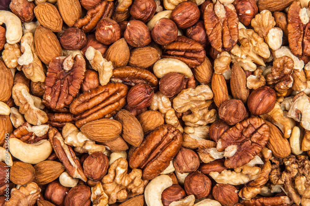 Mix of different nuts closeup photo Mix of different nuts closeup photo