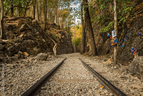 Death Railway, Old railway at Hellfire pass, Kanchanaburi photo