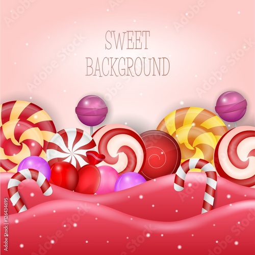 Abstract background with sweet candy