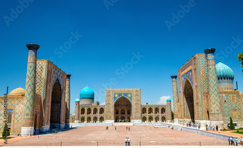 Registan Square in Samarkand - Uzbekistan photo