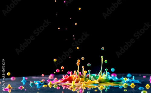 Fotografia, Obraz Splashing color ink
