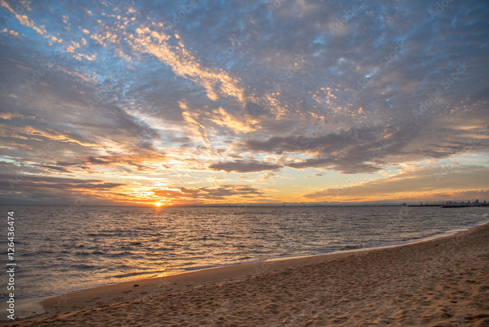 Fototapeta premium sunset at Brighton Beach, Melbourne