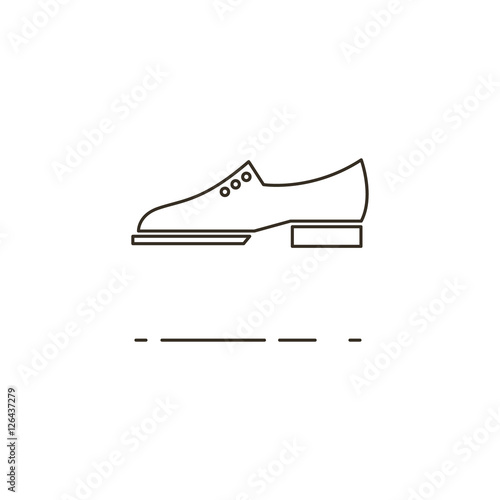Vector illustration of line brogue shoes icon on white background