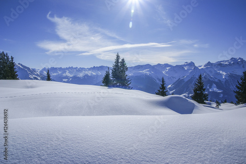 Winterlandchaft in den Alpen