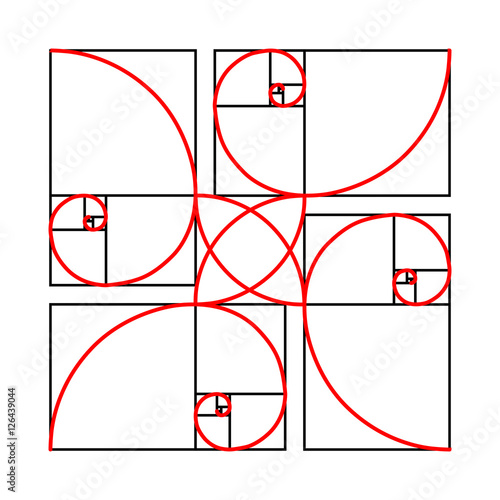 Golden section formes pattern