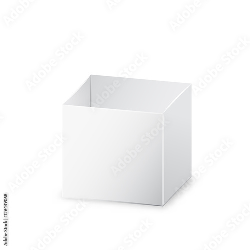 White opened realistic box
