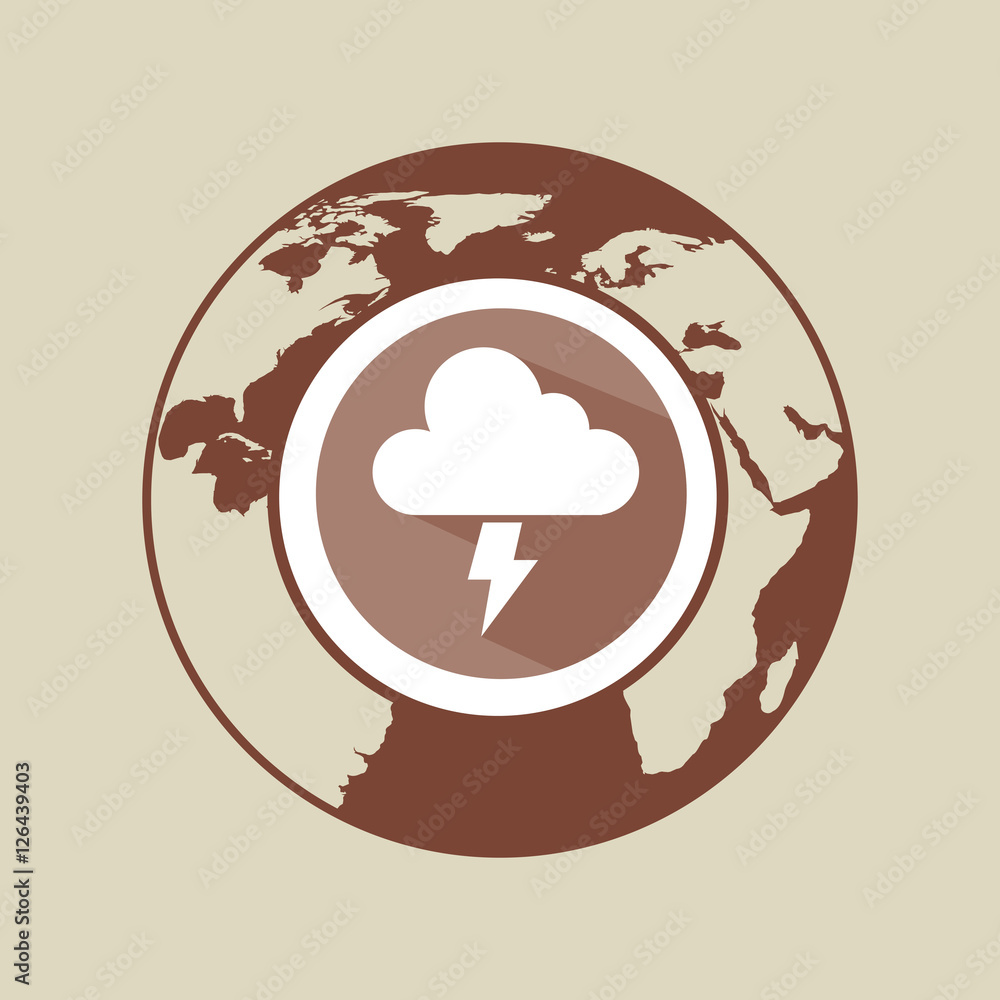 weather forecast globe lightning cloud with shadow icon graphic vector ilustration eps 10 weather forecast globe lightning cloud with shadow icon graphic vector ilustration eps 10
