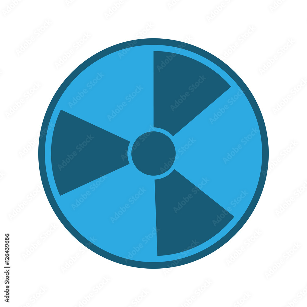 blue nuclear symbol icon over white background. vector illustration blue nuclear symbol icon over white background. vector illustration