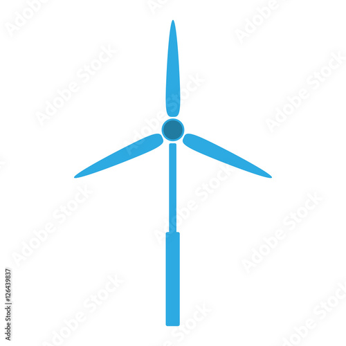 blue eolic energy wind over white background. vector illustration