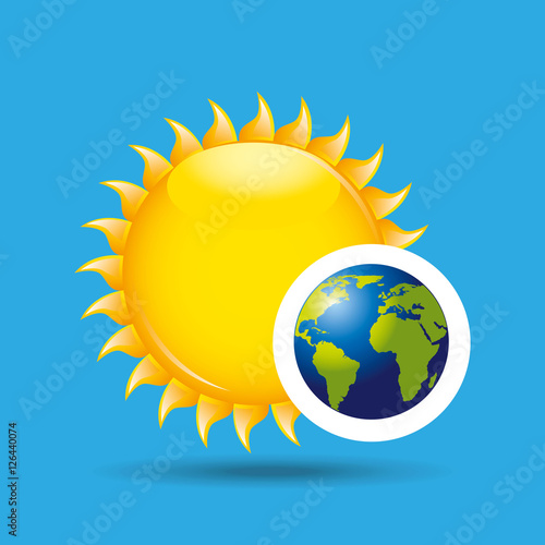 earth rotation the sun icon design vector illustration eps 10