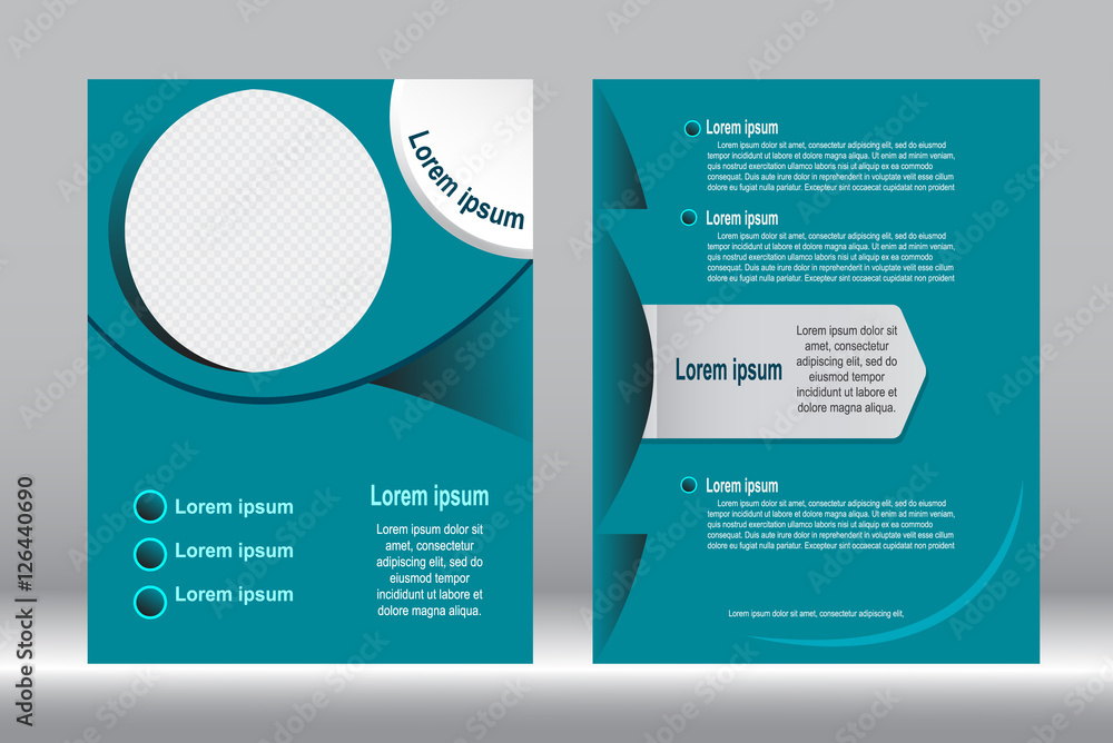 Flyer design, Brochure template abstract vector background.