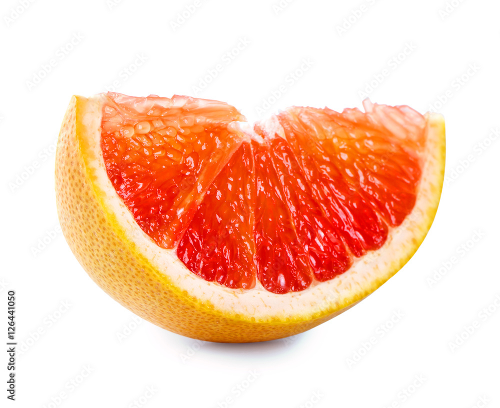 Slice of ripe red grapefruit Slice of ripe red grapefruit