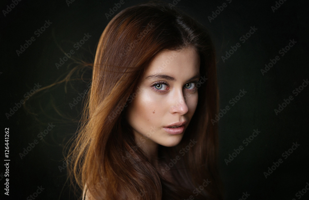 Beautiful young female brunette Beautiful young female brunette