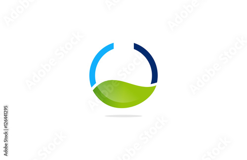 circle leaf logo