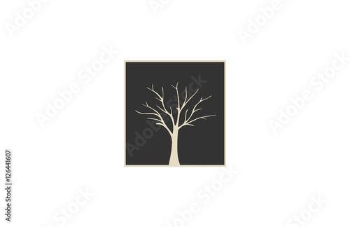 tree art silhouette logo
