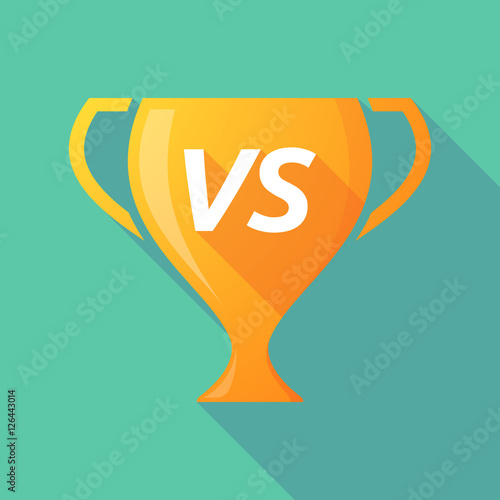 Long shadow award cup with    the text VS
