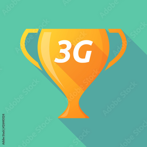 Long shadow award cup with    the text 3G