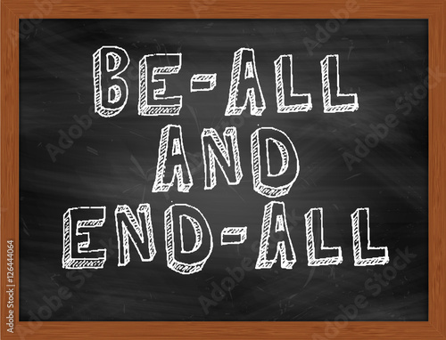 BEALL AND ENDALL handwritten text on black chalkboard photo