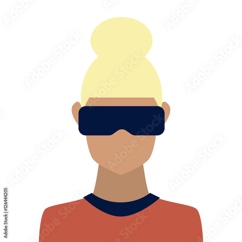 Frau mit VR Brille