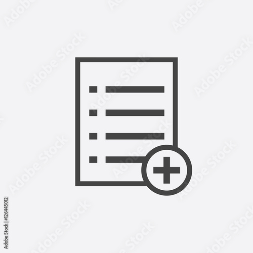 Add list document icon vector flat illustration. Isolated documents symbol. Paper page graphic design pictogram