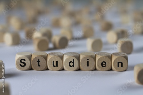 Obraz na płótnie Studien - Holzwürfel mit Buchstaben