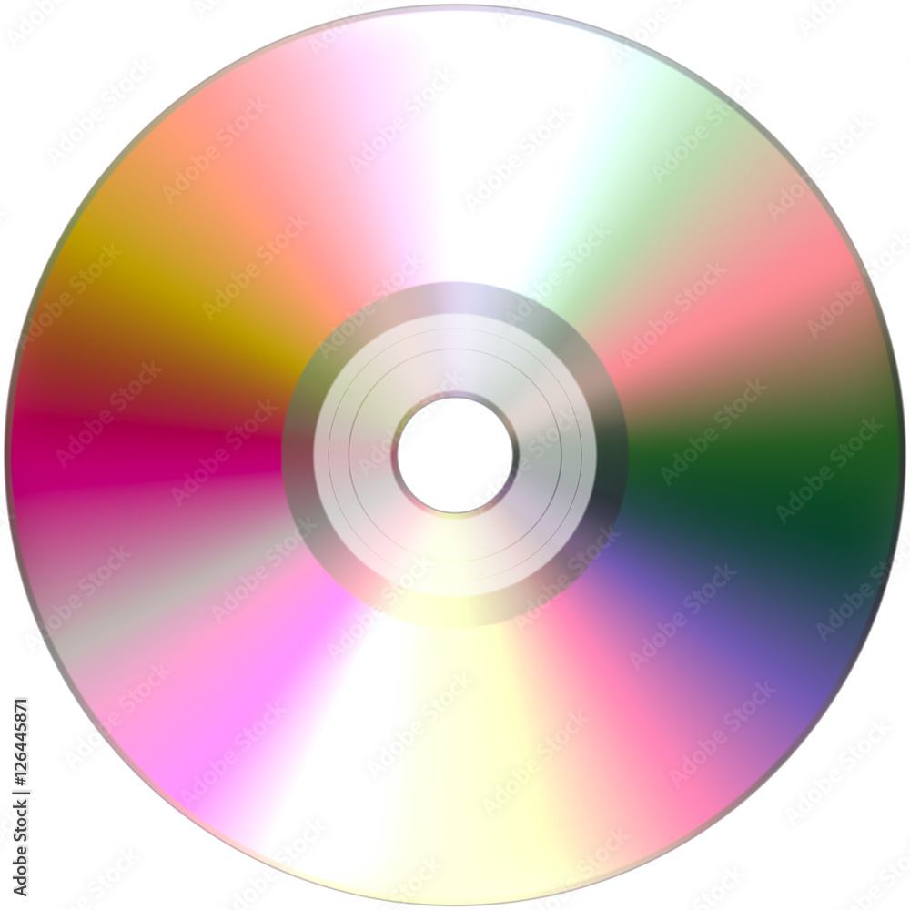 CD isolated on White