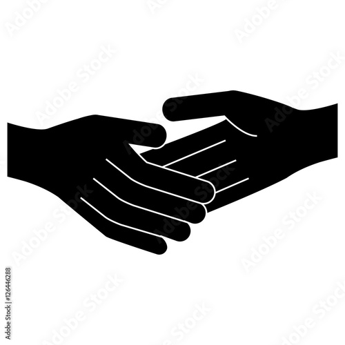 hand shake gesture icon image vector illustration design 